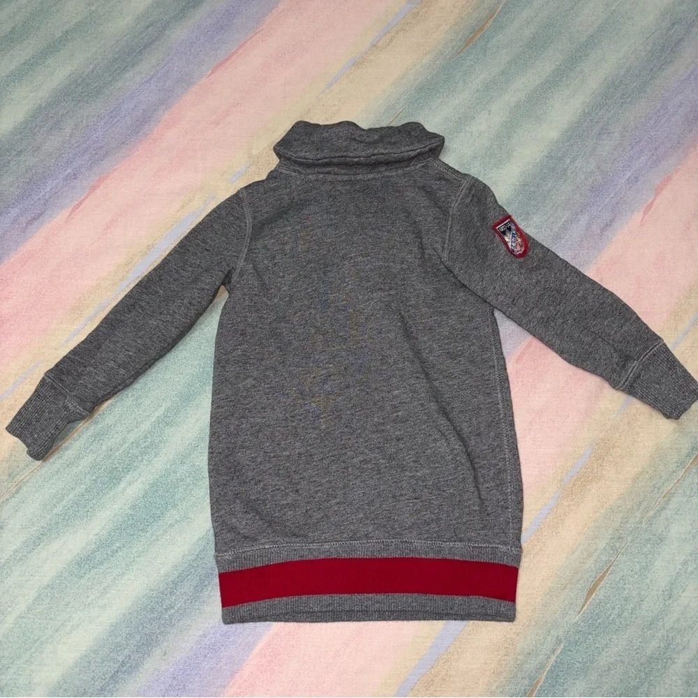 Ralph Lauren Dress kids size 3T Gray Sweater Fleece Long Sleeve Preppy Collar